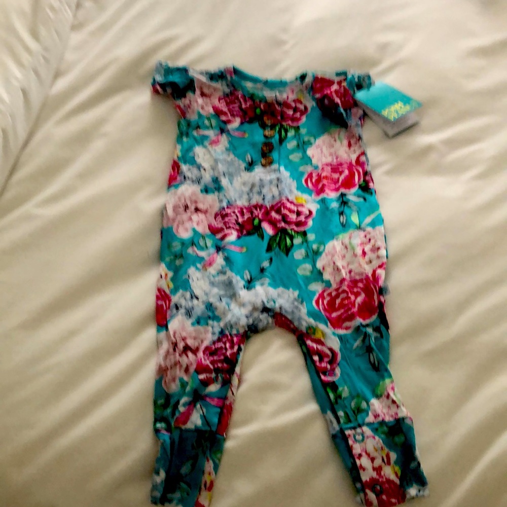 Never been worn posh peanut ruffled romper